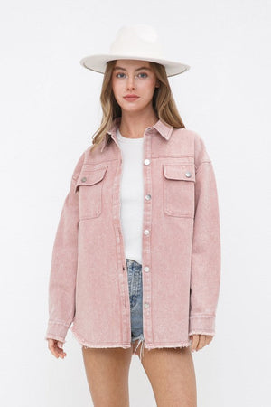 BLUE BUTTERCUP Women Jackets Garment Patchwork Twill Jacket || David's Clothing