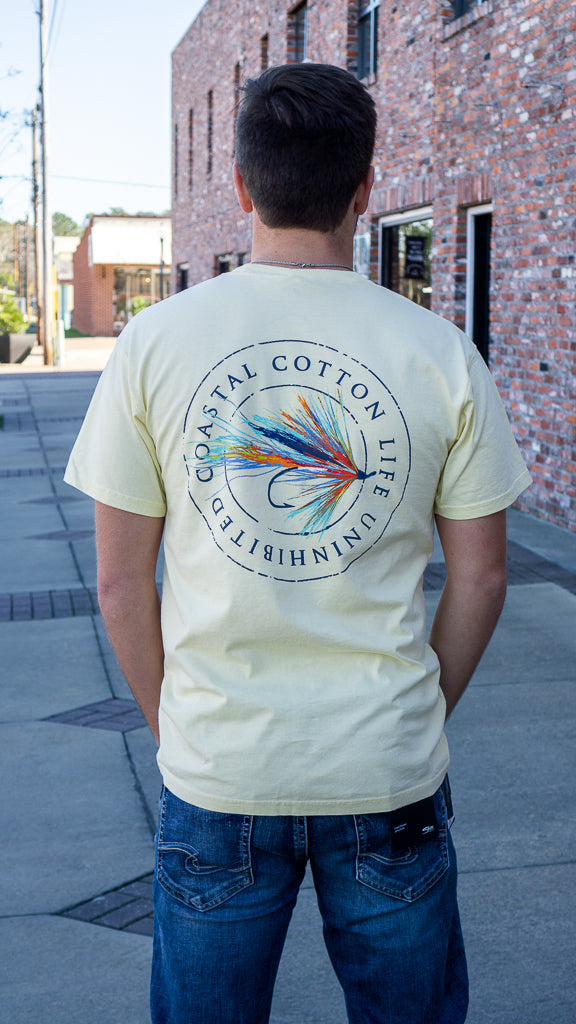 COASTAL COTTON Men's Tees YELLOW / S Coastal Cotton Fly Tee || David's Clothing ITYEFL