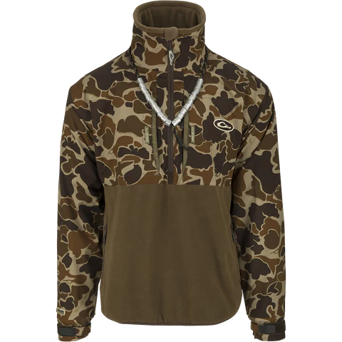 DRAKE CLOTHING CO. Men's Outerwear Drake MST Guardian Eqwader Flex Fleece 1/4 Zip Jacket || David's Clothing