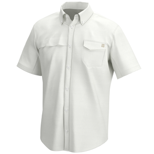 HUK FISHING Men's Sport Shirt WHITE / M Huk Tide Point Short Sleeve || David's Clothing H1500171100