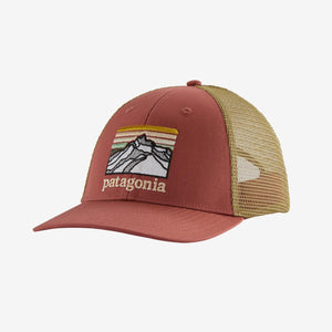PATAGONIA Men's Hats SPANISH RED Patagonia P-6 Logo LoPro Trucker Hat || David's Clothing 38285SPRE