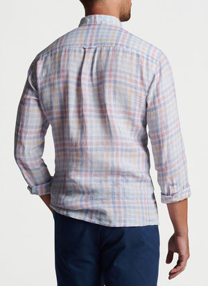 PETER MILLAR Men's Sport Shirt Peter Millar Hammock Linen Sport Shirt || David's Clothing