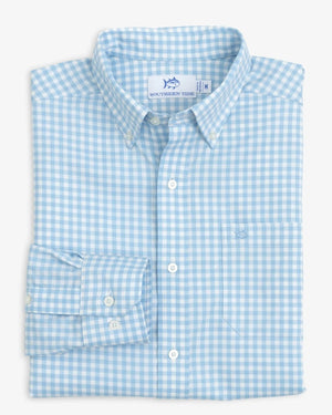 SOUTHERN TIDE Men's Sport Shirt RAIN WATER / M Southern Tide Heather Hartwell Plaid Intercoastal Sport Shirt || David's Clothing 105562624