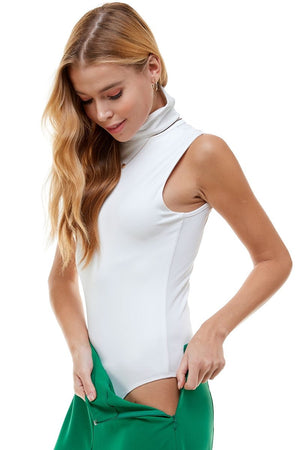 TCEC Women's Top Stretch Knit Turtle Neck Bodysuit || David's Clothing || David's Clothing