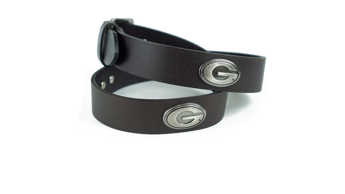 Zeppro Men's Belts Zep-Pro Georgia Concho Brown Leather Belt || David's Clothing