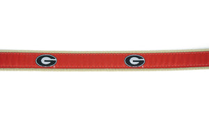 Zeppro Men's Belts Zeppro University of Georgia Ribbon Belt - Red || David's Clothing