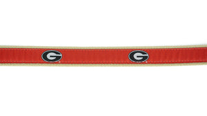 Zeppro Men's Belts Zeppro University of Georgia Ribbon Belt - Red || David's Clothing
